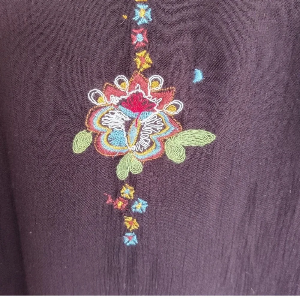 Free People Oxford Festival Fairy Keyhole Floral Embroidered Swing Dress Size XS - Picture 7 of 10